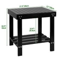 thumbnail image 2 of Taburete Spa Bench VaeFae de madera de bambú con estante de almacenamiento, 2 of 6