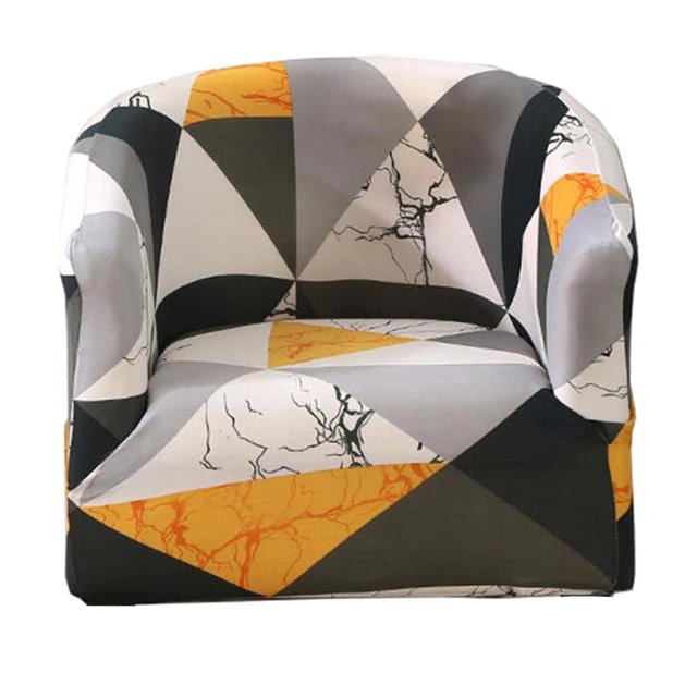 Rongfmy Tub Chair Covers Removable Printed Sofa Cover Furniture Protector geometry 1
