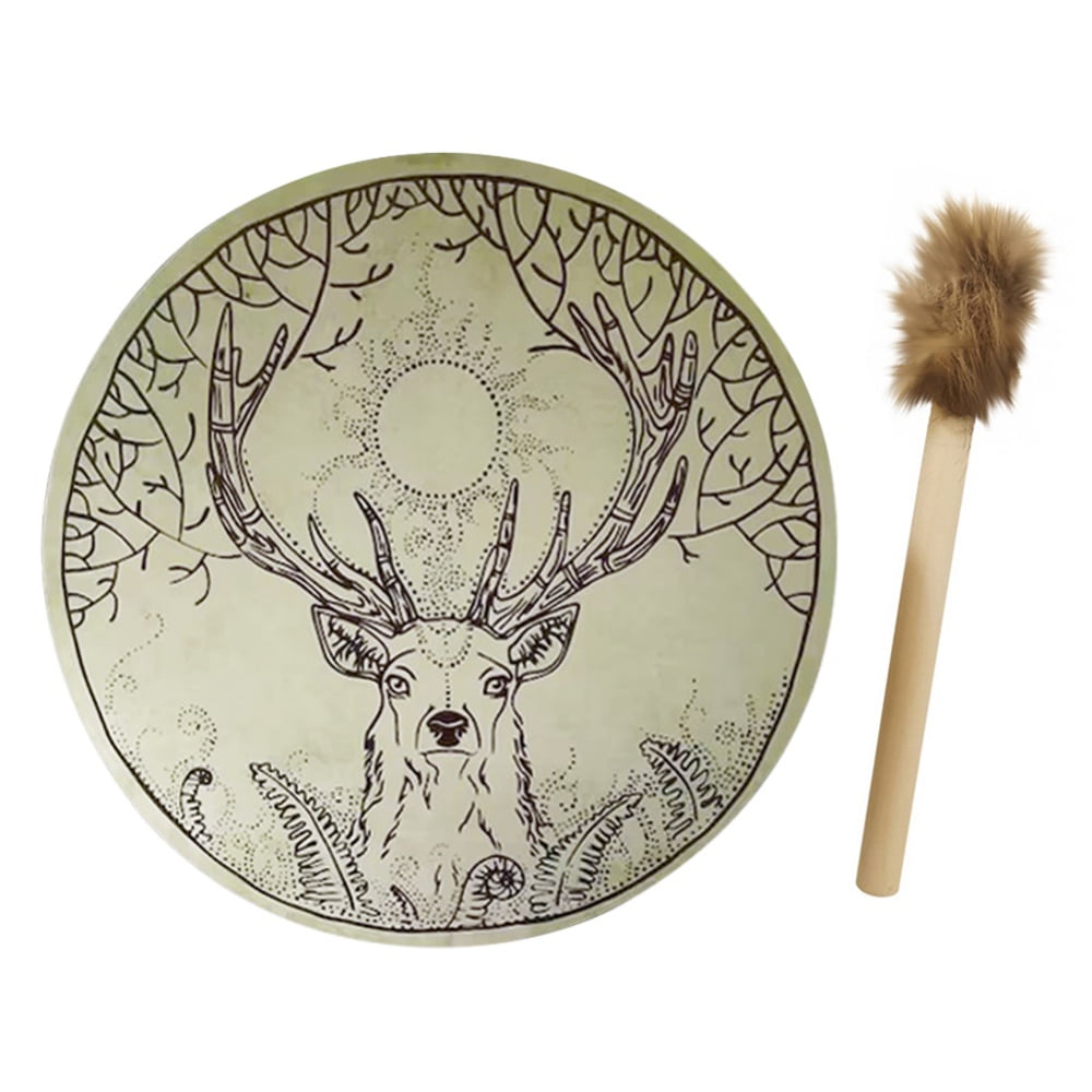 Native American Drum Shaman Drum Siberian Drum Spirit Music Handmade Shamanic Drum With Drum Stic SLS | UK Vegan Drum Sticks