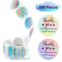 Ke1Clo 500 PCS Thank You for Supporting My Small Business Stickers, 1 Inch Self-Adhesive Waterproof Thank You Stickers Labels for Order, Gift Bags, Boxes, Envelopes