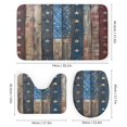 thumbnail image 3 of Shower Curtain 4 Piece Set American Flag Vintage Non-Slip Rugs And Toilet Mat Lid Rug Accessories Independence Day 4th of July Bathroom Decor Set with Accessories for Bathtub Decor 72inch X 72inch, 3 of 8