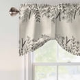 thumbnail image 4 of Black Beige Fall Tie Up Valance Curtains for Windows, Kitchen Curtains Window Treatments, Thanksgiving Eucalyptus Leaves Art Short Window Shades Valances for Bedroom Bathroom Cafe 42"x12", 4 of 8