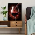 thumbnail image 5 of Red Wine Pouring Canvas Wall Art，Suitable for Living Room， Dining Room， Kitchen， Bar， Wine Cellar Decoration, 5 of 8