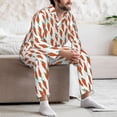 thumbnail image 7 of Cauagu Carrot Print Men's Long-Sleeve Pajama Set,Soft Button-Front 2Pjs for Men Long Sleeve Men’s Sleepwear-Medium, 7 of 7