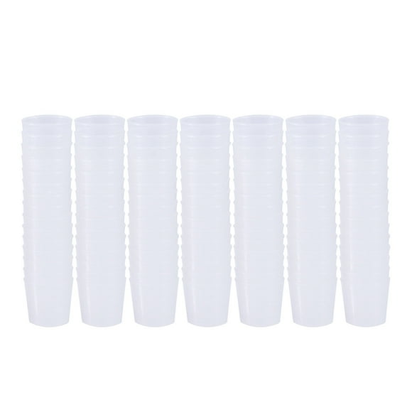 60pcs 30ml Plastic Graduated Cups Measuring Scale Cups Transparent Liquid Container Measurement Cups