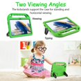 thumbnail image 4 of SUPNICE Kids Case with Built-in Screen Protector for Samsung Galaxy Tab A8 10.5" 2022 (Model SM-X200/X205/X207), Shockproof Handle Stand Protective Case for Samsung Tab A8 10.5 Inch 2022, Green, 4 of 8
