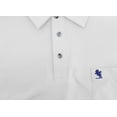 thumbnail image 3 of Men's Lightweight Elastic Nylon Blend Short Sleeve Embroidered Logo Polo Shirt (KC 1205 White, L), 3 of 3