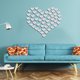 thumbnail image 5 of Bewildely 100 Uds pegatina de espejo decoración de pared 3D calcomanía espejo acrílico corazón pegatina autoadhesiva Mural DIY para niños dormitorio Decoración del hogar No.02 Bewildely HA002694-02, 5 of 6