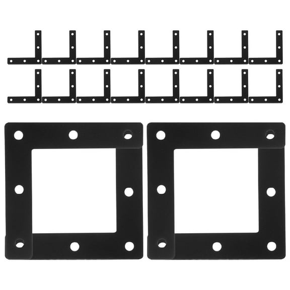 WHAMVOX 30pcs Right Angle Brace Furniture Mending Plate Flat Brackets L Braces Corner Braces