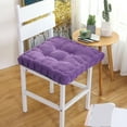 thumbnail image 4 of EazyTech Thickened Soft Corduroy Chair Cushion - 16x16x4in Square Seat Pad Floor Cushion for Kitchen, Dining, Patio & Office Chairs, Hand/Machine Washable, Durable Tufted Design Purple, 4 of 8