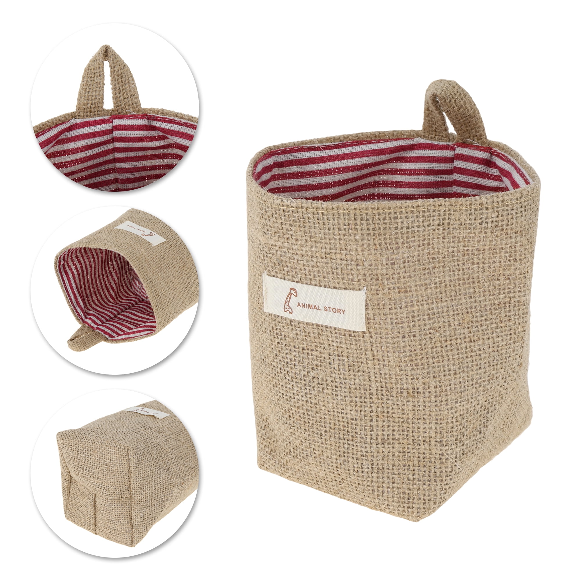 Unique Bargains Simple Durable Hanging Storage Bags 1 Pc Yellow Brown, Red White
