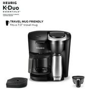 Keurig K-Duo Coffee Maker, Single Serve and 12-Cup Carafe Drip Coffee Brewer, Compatible with K-Cup Pods and Ground Coffee, Black, with 12 K-Cups