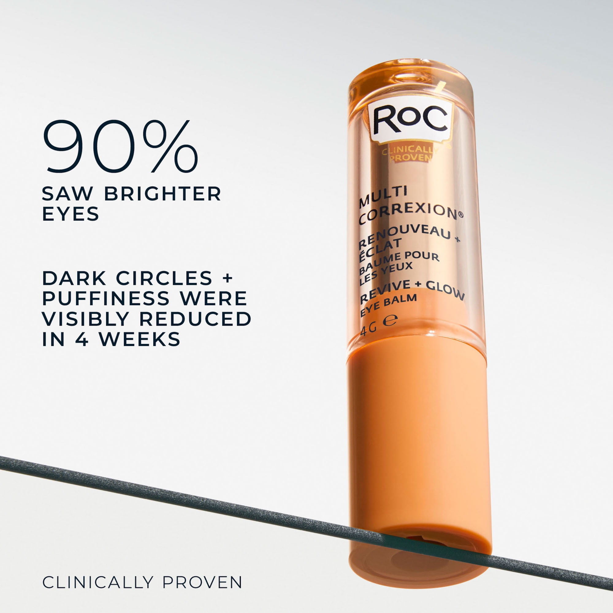 RoC Skincare - Multi Correxion®️ - Renouveau + Eclat Revive + Glow - Baume pour les yeux + Vitamine C (0.14oz) RoC Skincare