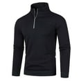 thumbnail image 5 of SHTXOZHI Mens Quarter-Zip Pullover Sweaters Casual Mock Neck Long Sleeve Knitted Sweaters, 5 of 5