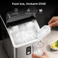 thumbnail image 3 of Nugget Ice Maker Countertop,Pebble Ice Makers with Soft Chewable Ice,35Lbs/24H,Portable Ice Machine with Ice Scoop & Basket,Self-Cleaning for Home Kitchen Office RV,Stainless Steel Sliver, 3 of 8