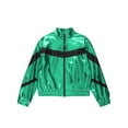 thumbnail image 5 of Haitryli Girls Sequin Zipper Coat Jacket for Hip Hop Latin Jazz Dance Birthday Outerwear Modern Dance Green 8, 5 of 7