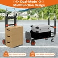 thumbnail image 7 of 3 in 1 Folding Hand Truck, Portable Heavy Duty Dolly Cart with 4 Rubber Wheels, Utility Cart Telescopic Handle Moving Dolly 500 lbs, 7 of 7