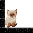 thumbnail image 3 of Tan Kitty Cat, Siamese Kitten, Pets, Animals, Embroidered, Iron On Patch, 3 of 6