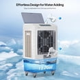 thumbnail image 4 of PEXMOR 13.2Gal Portable Air Cooler, 4100CFM Evaporative Swamp Cooler Fan with Remote, 12H Timer, 4 Ice Boxes, 3 Speeds, Indoor Outdoor, 4 of 17