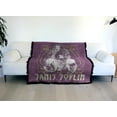 thumbnail image 6 of Janis Joplin Blanket, 50"x60" Janis Gold Framed Woven Tapestry Cotton Blend Fringed Throw Blanket, 6 of 6