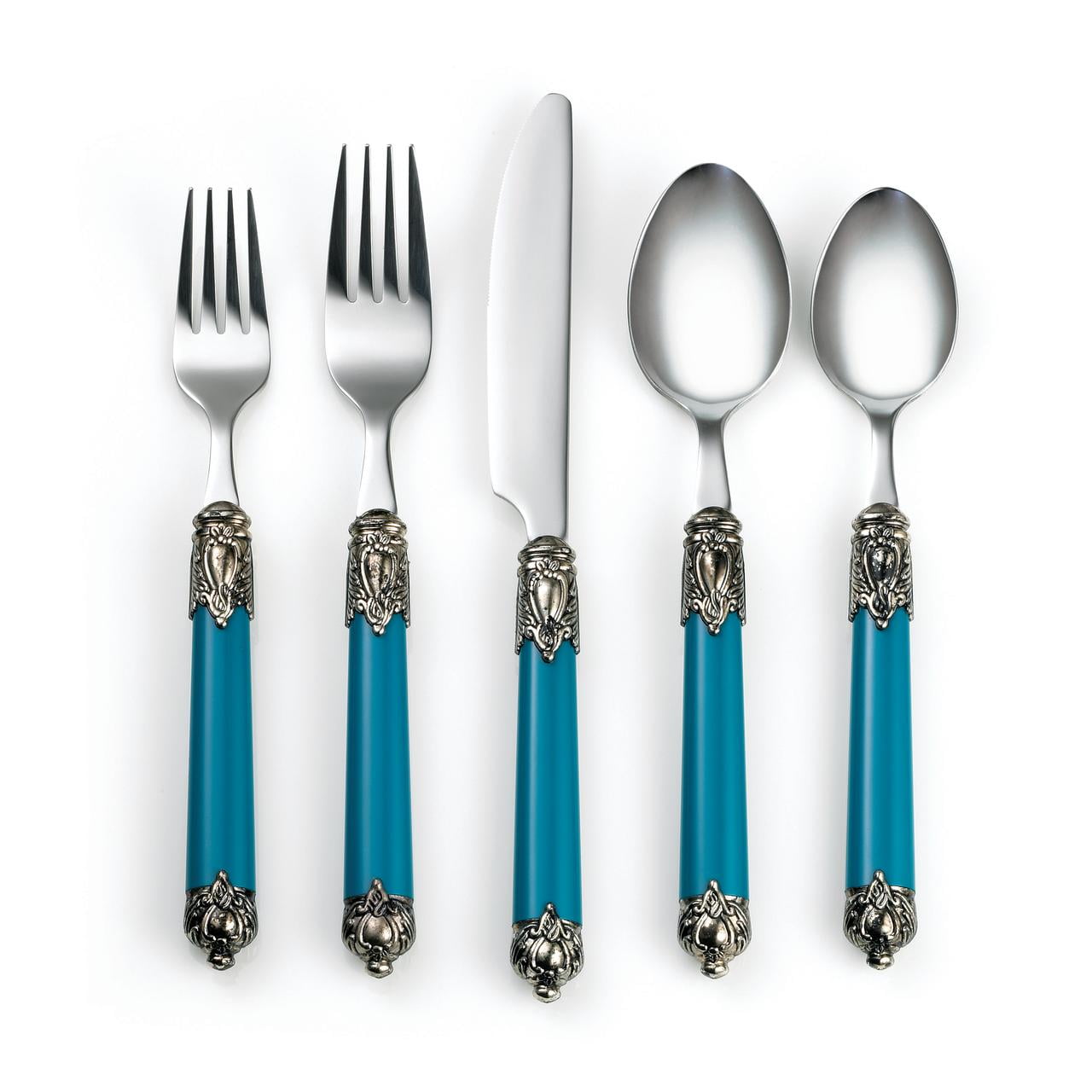 Cambridge Silversmiths Neapolitan Island Blue 20Piece Flatware Set