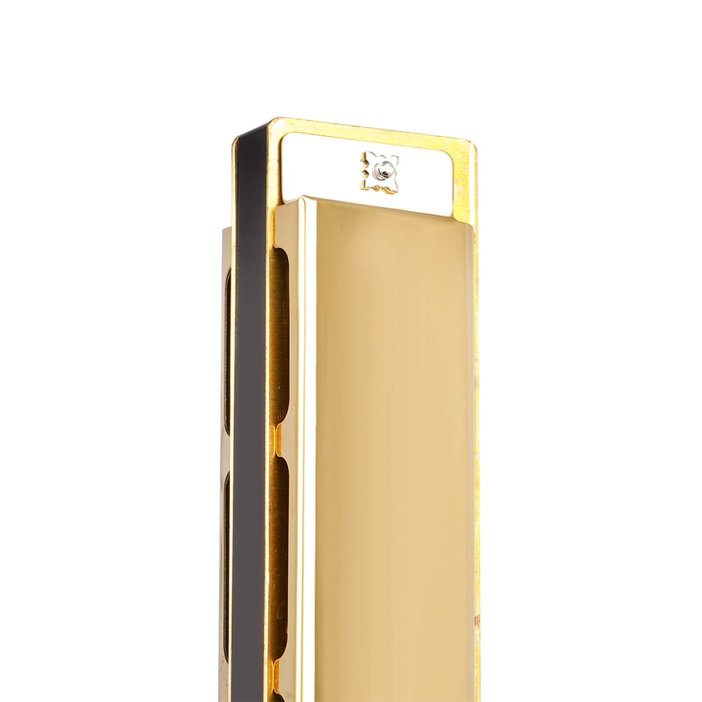 Raindrops 28-Hole Golden Key of C Harmonica Polyphonic Musical Instrument for Beginners, Stainless Steel and ABS Construction