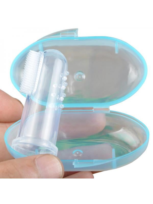 Dragonus Soft Silicone Finger Toothbrush Gum/Tongue Massage Brush Clean Teeth with Box