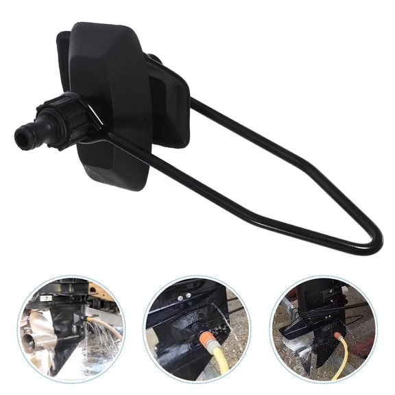 HAMPPLIES Black Motor Muffs Compact Boat Accessory for Convenient and Easy Engine Flushing