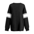 thumbnail image 6 of Women's Loose and Comfortable Letter V-Neck Sportswear Long Sleeve Sweatshirt with Number Print for Casual Wear,Red,3XL, 6 of 8