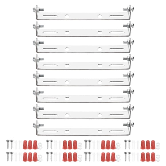 Uxcell 125mm (4.92") Universal Light Fixture Mounting Bracket Kit, Light Crossbar Round Ceiling Plate with Screw 8 Set