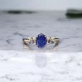 thumbnail image 2 of KANISHKAGEMS&JEWELS 8x6MM / 2Ct Oval Cut Lapis Lazuli Engagement Ring Opal Bridal Wedding Ring Alexandrite Cluster Gift Ring, 2 of 4