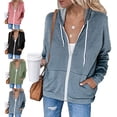 thumbnail image 1 of Sudaderas casuales, sudaderas casuales para mujer, sudaderas largas con cordón para mujer, sudaderas casuales para mujer, diseño fácil de usar, 1 of 5