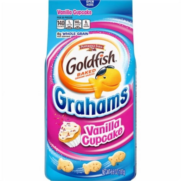 2X-Goldfish Grahams Vanilla Cupcake Crackers Snack Crackers - 6.6 oz