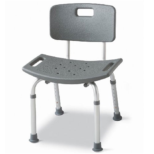 Medline Bath Chair With Back Gray Walmart Com Walmart Com