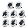 thumbnail image 1 of Solar Ground Lights,8 LED Disk Lights Solar Powered Waterproof Garden Pathway Outdoor in-Ground Lights with Light Sensor (Bright White 4 Packs), 1 of 7