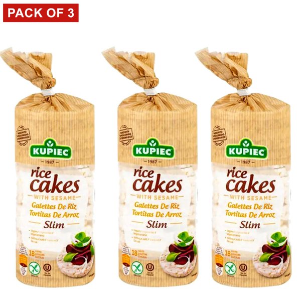 Kupiec Rice Cakes with Sesame Slim 90g (Pack of 3) - Walmart.ca