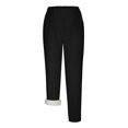 thumbnail image 6 of Sherpa Fleece Lined Sweatpants for Women Fuzzy Plush Padded Pants Winter Thicken Shaggy Jogger Trousers Thermal Pants, 6 of 7