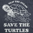 thumbnail image 2 of Mens Skip The Straw Save The Turtles T Shirt Environmental Awareness Tee Graphic Tees, 2 of 9