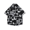 thumbnail image 3 of Qiopertar Liquidation à Moins de 5$ Chemise à Manches Courtes à Col Rabattu Imprimé Mode Décontractée pour Hommes en Liquidation Accès Anticipé, 3 of 4