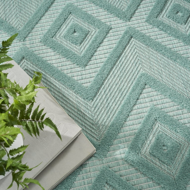 Indoor/Outdoor Washable Rug, 4' x 6' - Teal