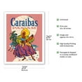 thumbnail image 2 of Caribbean (Caraibas) - Vintage Airline Travel Poster c.1950s - Fine Art Matte Paper Print (Unframed) 20x26in, 2 of 4