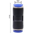 thumbnail image 2 of 12 Pieces Pneumatic Straight Connector Plastic and Copper Quick Connect Air Push Straight Push Connector Hose Quick Connect Fittings for 8mm Diameter, 2 of 5