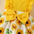 thumbnail image 4 of HWJAD Baby Girl Summer Clothes Outfits Sleeveless Lace Floral Romper Dress Newborn Jumpsuits Headband Set, 4 of 9