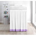 thumbnail image 4 of Dual Tone Dorm Bed Skirt, Ruffled Dual Tone Dorm Size Bed Skirt - 100% Microfiber Fabric, Dual Tone Dorm Bed Skirt Twin XL Size College Dual Tone Dorm Bed Skirt 42" Drop - Lavender and White Solid., 4 of 4