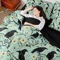 thumbnail image 3 of Erosebridal Black Crow 7-Piece Twin Bedding Sets,Cute Daisy Rustic Flower Bedding Comforter Set For Boys Teens,Reversible, 3 of 7
