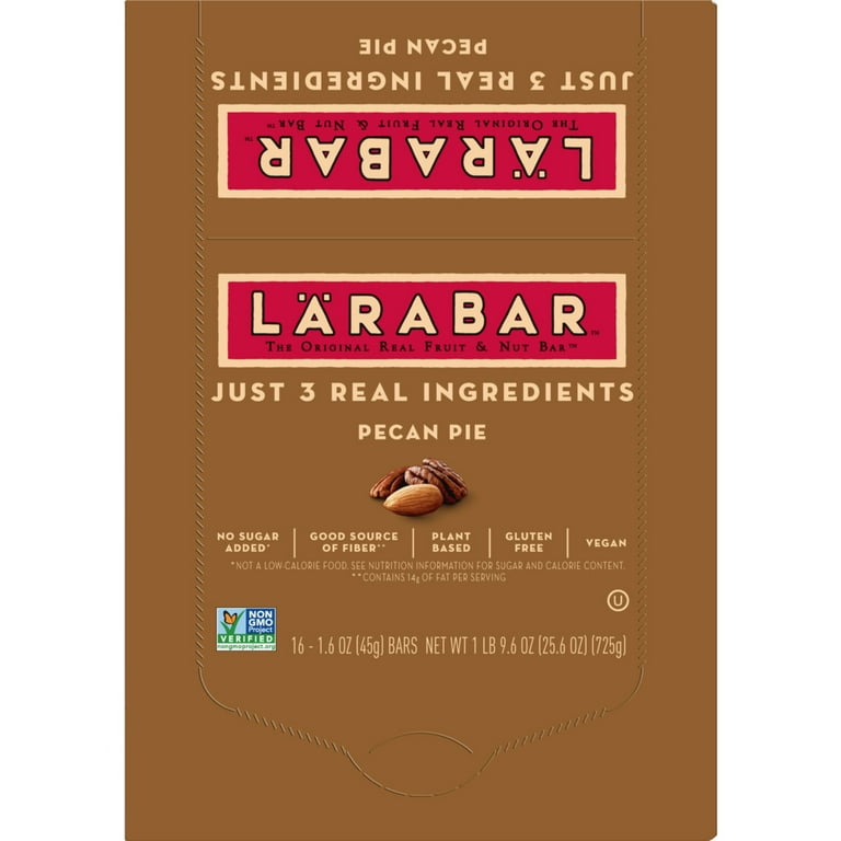 Larabar Pecan Pie, Gluten Free Vegan Fruit & Nut Bar, 1.6 oz Bars