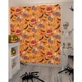 thumbnail image 4 of Halloween Orange Red Pumpkins Bats Retro Shower Curtain Set ，Waterproof Fabric Shower Curtains Shower Curtains for Bathroom,Bathroom Decor 36"x72", 4 of 6
