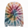 thumbnail image 5 of Towmus Womens Zip Up Hoodies Long Sleeve Crew Neck Printed Trendy Oversize Tops Drawstring Gradient Hoodies with Pockets for Fall Winter, 5 of 5