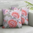 thumbnail image 3 of Nawypu Throw Pillow Covers - Decorative Floral Printed Cushion Case for Home Decor Sofa Couch Chair Bed Patio Living Room Bedroom Car Office Study - White Pink, 3 of 5