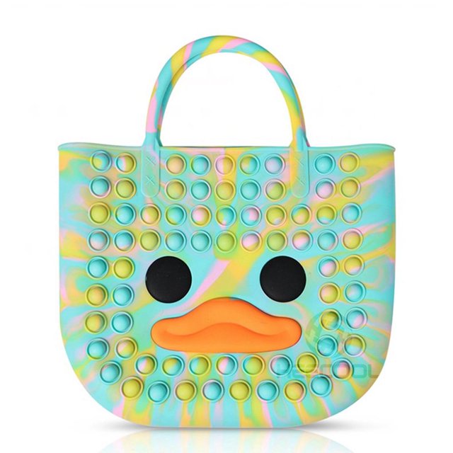 Qarigey Bolso de mano de burbujas para niñas, mujeres, niños, bolso de mano de silicona a la moda, juguete sensorial antiestrés, juguetes de Bolsas de mensajero y de hombro No.6
